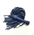 Leather Heavy Flogger Blue 50 Long Tail Genuine Bdsm Whip - Handmade