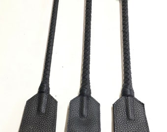 Leather Riding Crop Handcrafted  - Genuine Leather 19,7" (25 cm)