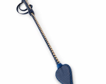 Fusta de montar con mango forrado en cuero y forma de corazón, 74 cm (29") - Hecha a mano