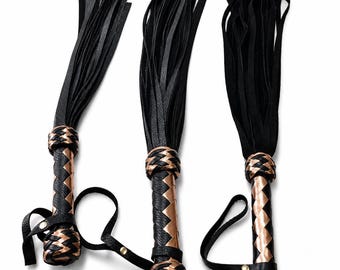 Leather Flogger Kit, Suede&Leather Tails