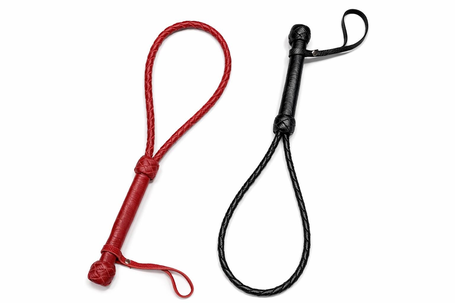 Leather Loop Whip 19,5" Genuine Leather, Spanking Flogger -handmade - Etsy