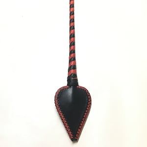 Leather Riding Crop Slap - Heart 29 inch (73cm) - Handmade
