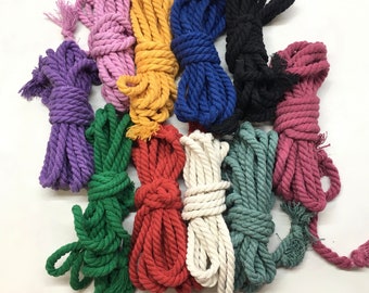 Shibari Rope Cotton 13,12ft - 0,24"  Soft Bondage Rope - Handmade