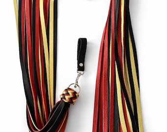 Leder Finger Flogger 30 Tails, Spanking Whip, Swivel Wrist Flogger, BDSM Spielzeug