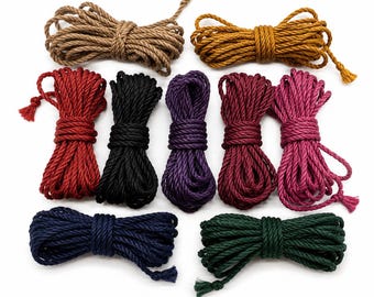 Shibari Jute Rope 26,25ft - 0,24" (6mm) Natural Bondage Rope - Handmade