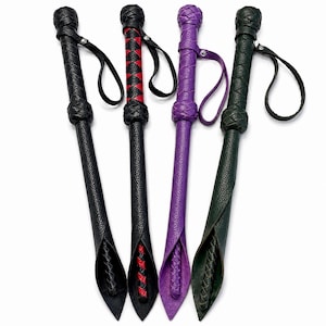 Leather Flogger Spanking Dragon 16.5", Genuine Leather - Handmade