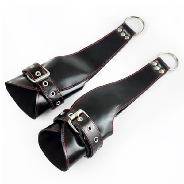 Leather cuffs restraining wrist cuffs handmade