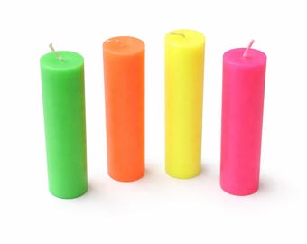 Vela de cera de soja reactiva a los rayos UV y de baja temperatura - Velas de goteo hechas a mano y seguras para el cuerpo