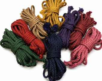 Shibari Rope Jute 26.25 - 13.12 ft 8mm, Bondage Rope - Handmade