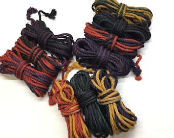 Shibari Bondage Rope 2 Color Jute Rope 26,25ft  - 0,24" - Handmade