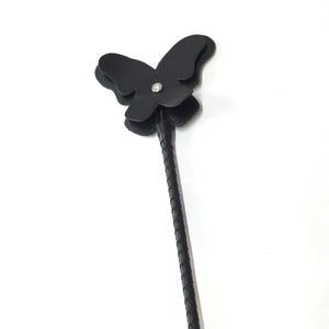Leather Riding Crop 29&quot; Slap Butterfly - Handmade