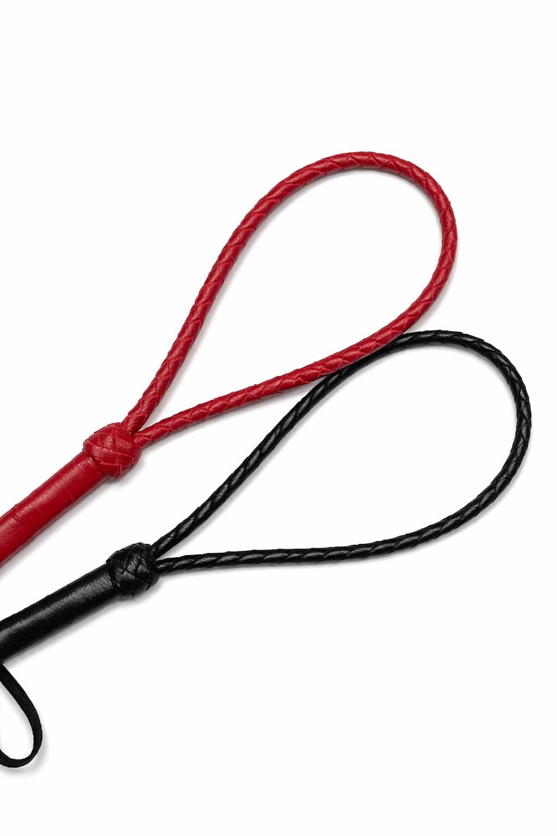 Leather Loop Whip 19,5" Genuine Leather, Spanking Flogger -handmade - Etsy