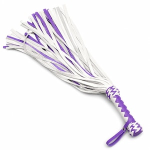 50 Tail Leather Flogger 27.6", Handmade Genuine Leather Heavy Duty Impact Play