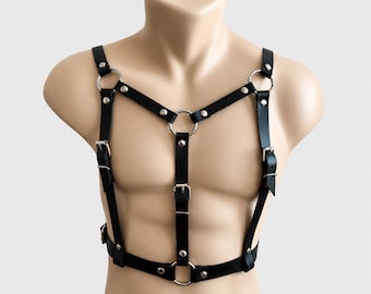 Colete Peitoral Masculino, Ajustável, Preto, Acessório Corporal, Colete Bulldog Masculino