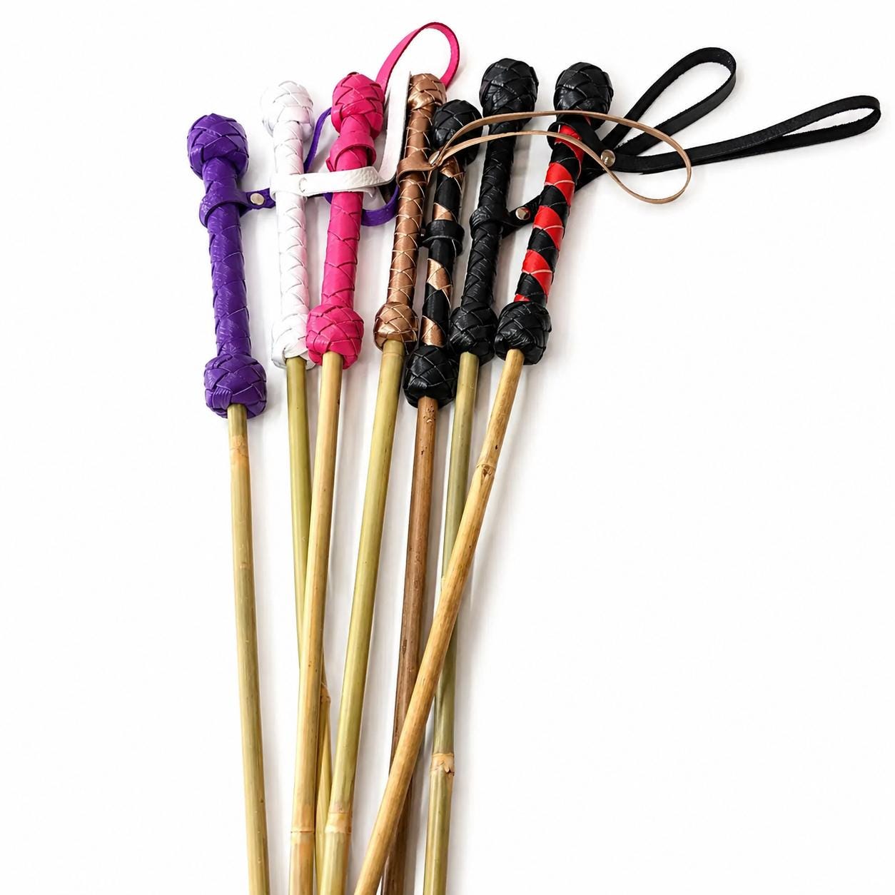 Bamboo Spanking Cane 29”, Handmade Cane With Leather Wrapped Handle - Etsy