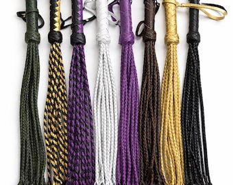 Leather Flogger Cat O Nine Tails 27.6" - Handmade Whip, Leather Impact Toy