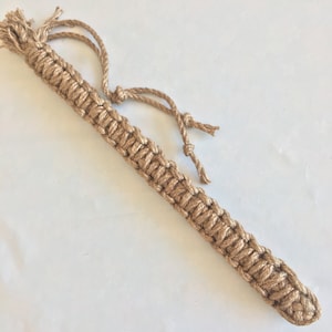 Spanking Jute Rope Paddle 16,3 inch Shibari Tool - Handmade