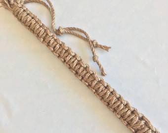 Spanking Jute Rope Paddle 16,3 inch Shibari Tool - Handmade