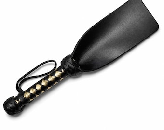 Leather Paddle 14.5 inch, Thuddy Leather Spanking Tool