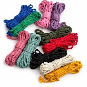 Shibari Cotton Bondage Rope 26ft 6mm, Soft Natural Rope for Beginners image 2