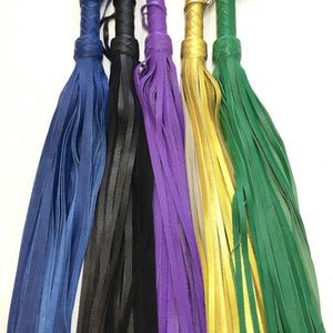 Heavy Leather Flogger Spanking Fetish Whip 50 Long Tail 27,6&quot; - Handmade
