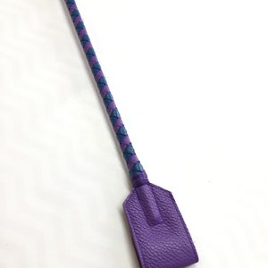 Leather Riding Crop 29&quot; Limited Colour Device - Handmade