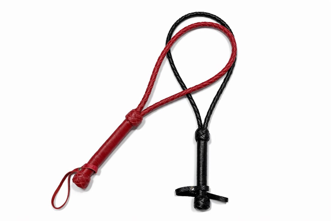Leather Loop Whip 19,5" Genuine Leather, Spanking Flogger -handmade - Etsy