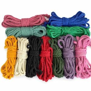 Shibari Cotton Rope - 26ft, Soft Handmade Bondage, Sensory Play