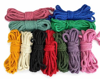 Shibari Cotton Rope - 26ft, Soft Handmade Bondage, Sensory Play