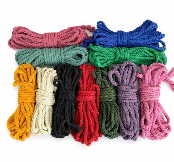 Shibari Cotton Rope - 26ft, Soft Handmade Bondage, Sensory Play