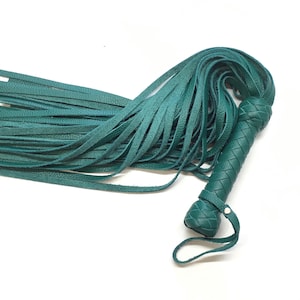 Flogger Real Leather 50 Long Tail Leather Spanking Whip - Handmade