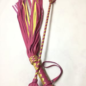 Spanking Leather Set Flogger 50 Tail Riding Crop 29,5&quot; - Handmade