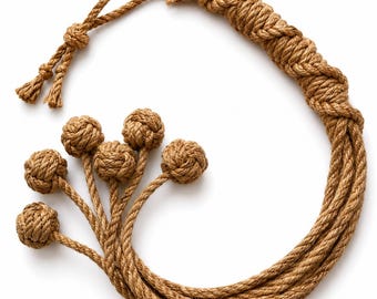 Jute Flogger 5 Tail Spanking Whip - Handmade