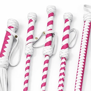 Leather Whip Set - Cat O Nine Tails, Flogger, Riding Crop - Handcrafted Genuine Leather Tool image 8