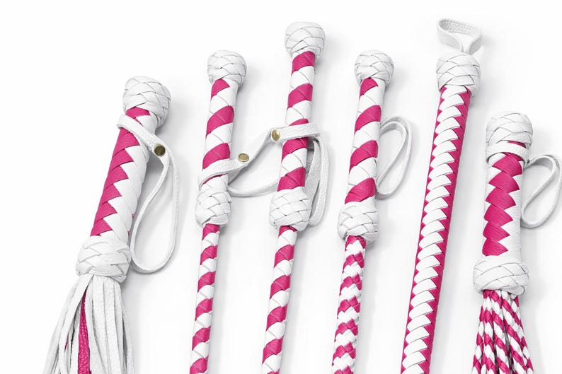 Leather Whip Set - Cat O Nine Tails, Flogger, Riding Crop - Handcrafted Genuine Leather Tool image 8