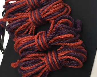 Shibari Rope 2 Color Jute Set 4 pc 26,25ft - 0,24" - Handmade
