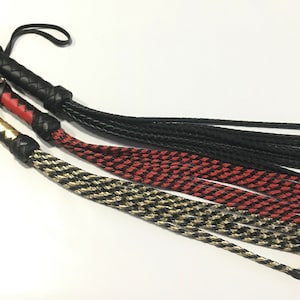 Handmade Leather Flogger: 9 Tail Whip, 19.7&quot;