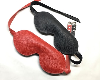 Genuine Leather Mask Costume Accessory - Handmade