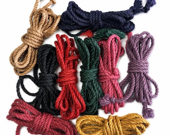 Shibari Jute 4m Rope 6mm, Natural Conditioned Fiber, Shibari Line, Handmade