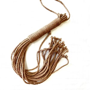 Flogger Jute 20 Tail Spanking Whip Shibari Bondage Thuddy Tool - Handamde