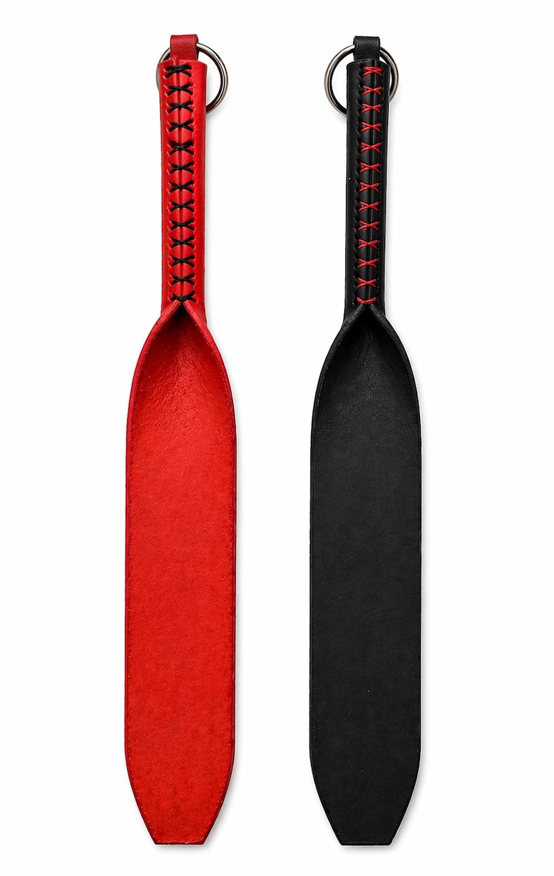 Läderpaddel - 35 cm, handgjort läderspännverktyg bild 5