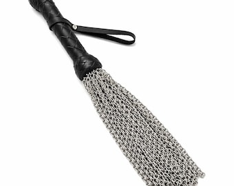 Metal Chain Flogger 18.8 in (48 cm), Heavy Spanking 15 Tails