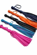 Leather Flogger 30 Tails - Spanking Whip, Impact Play - Handmade
