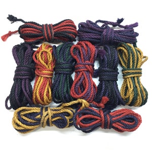 Shibari Bondage Rope 2 Color Jute Rope 26,25ft  - 0,24&quot; - Handmade