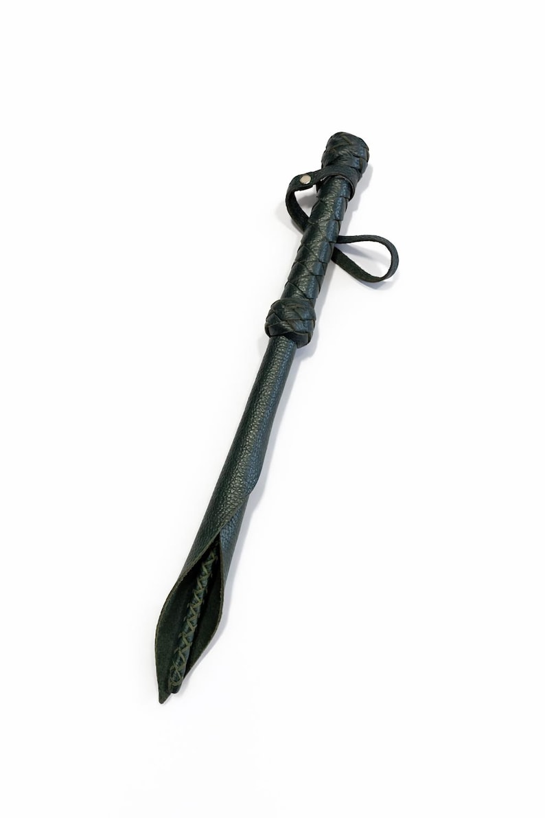 Látigo de cuero con forma de dragón de 16,5 pulgadas Dark Green