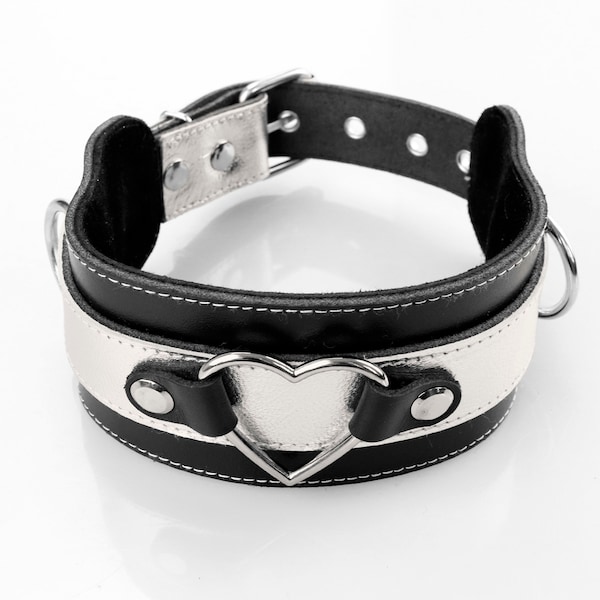 Leather Collar Heart Choker gothic choker belts choker handmade