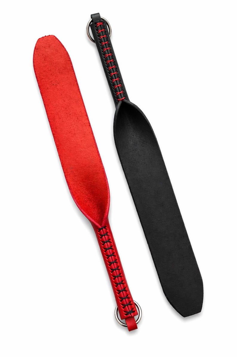 Läderpaddel - 35 cm, handgjort läderspännverktyg bild 6