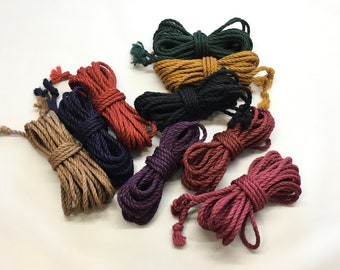 Corde de bondage en jute Shibari 6 mm 26,25' 0,24" fait main