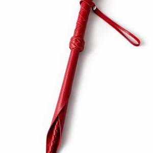 Látigo de cuero con forma de dragón de 16,5 pulgadas Rojo