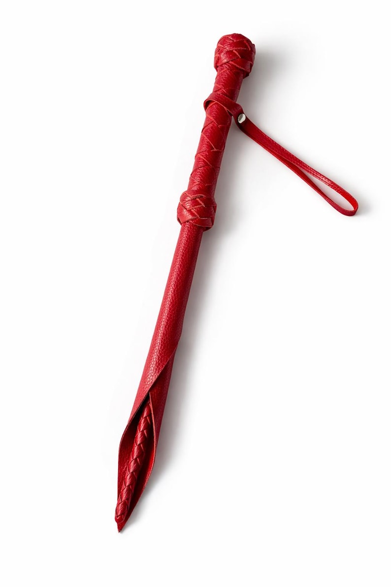 Látigo de cuero con forma de dragón de 16,5 pulgadas Rojo